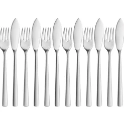 Essbestecke | WMF Corvo Fischbesteck-Set, 12-teilig, Cromargan protect®