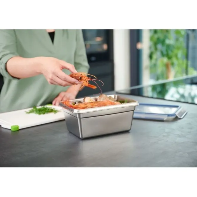 Vorratsdosen | WMF EMSA CLIP & CLOSE Edelstahl Frischhaltedose 2,0 l N11506