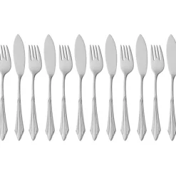 Essbestecke | WMF Fächer Fischbesteck-Set, 12-teilig, Cromargan protect®