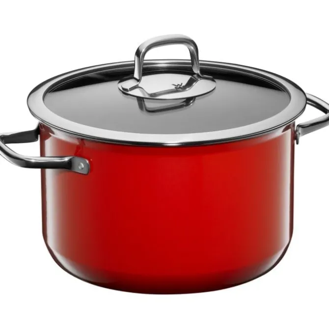 Töpfe | WMF Fusiontec Compact Kochtopf mit Glasdeckel, 24 cm, Red