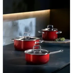 Töpfe | WMF Fusiontec Compact Stielkasserolle, 18 cm, Red