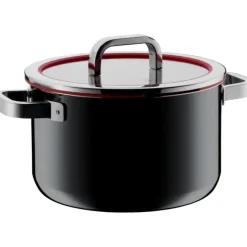 Töpfe | WMF Fusiontec Functional Kochtopf mit Glasdeckel, 24 cm, Black