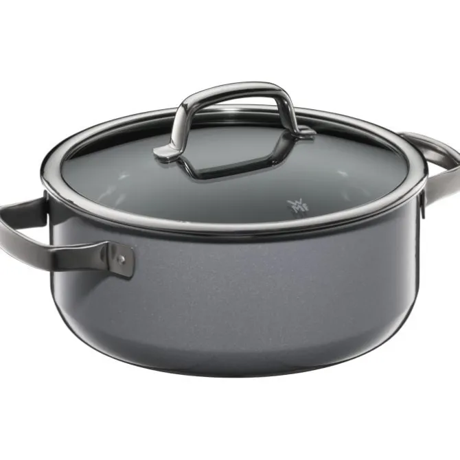 Töpfe | WMF Fusiontec Mineral Bratentopf mit Glasdeckel, 24 cm, Platinum