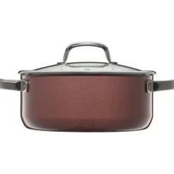 Töpfe | WMF Fusiontec Mineral Bratentopf mit Glasdeckel, 24 cm, Rose Quartz