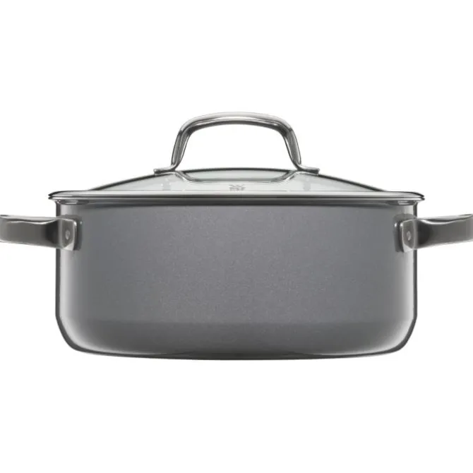 Töpfe | WMF Fusiontec Mineral Bratentopf mit Glasdeckel, 24 cm, Platinum