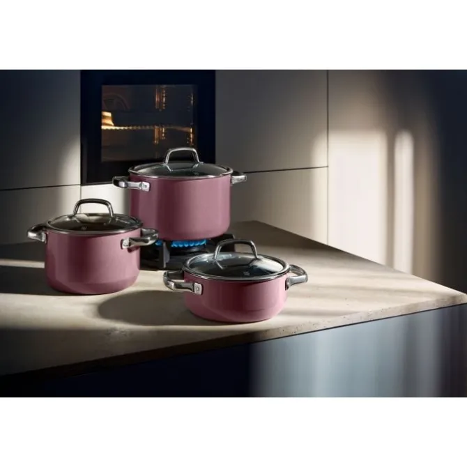 Töpfe | WMF Fusiontec Mineral Bratentopf mit Glasdeckel, 20 cm, Rose Quartz
