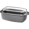 Töpfe | WMF Fusiontec Mineral Bräter mit Glasdeckel, rechteckig, 32 x 21 cm, Platinum