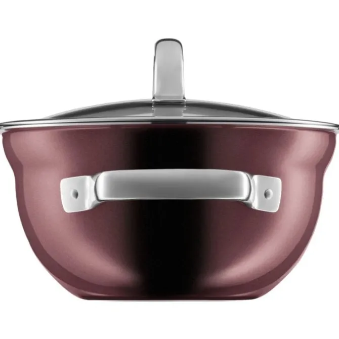 Töpfe | WMF Fusiontec Mineral Kochschüssel mit Glasdeckel, 20 cm, Rose Quartz