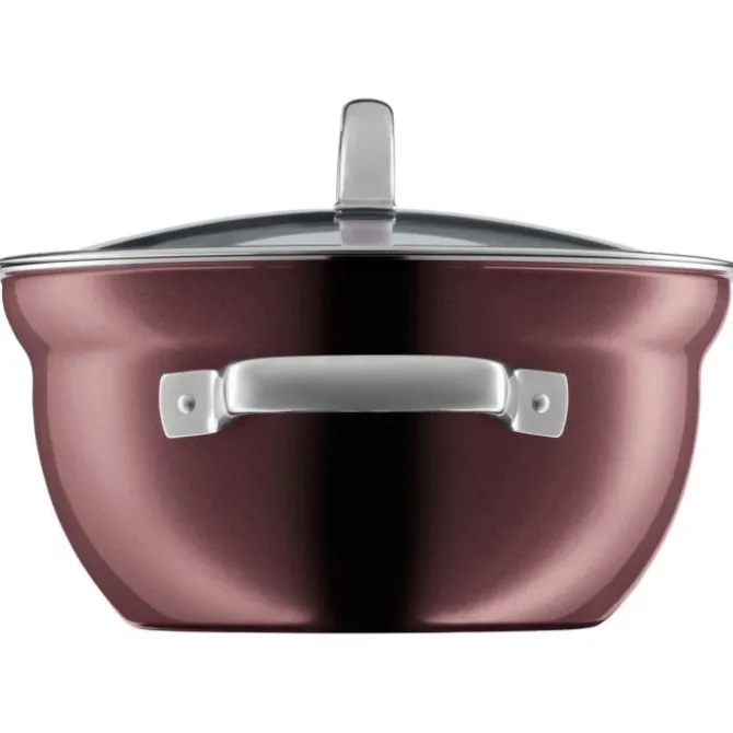 Töpfe | WMF Fusiontec Mineral Kochschüssel mit Glasdeckel, 24 cm, Rose Quartz