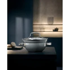 Töpfe | WMF Fusiontec Mineral Kochschüssel mit Glasdeckel, 24 cm, Platinum