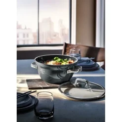 Töpfe | WMF Fusiontec Mineral Kochschüssel mit Glasdeckel, 20 cm, Platinum