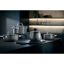 Töpfe | WMF Fusiontec Mineral Mini-Topf mit Glasdeckel, 12 cm, Platinum