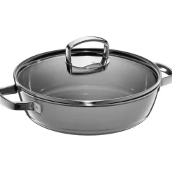 Pfannen | WMF Fusiontec Mineral Schmorpfanne mit Glasdeckel, 28 cm, Platinum