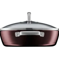 Pfannen | WMF Fusiontec Mineral Schmorpfanne mit Glasdeckel, 24 cm, Rose Quartz