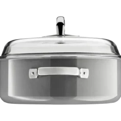Töpfe | WMF Fusiontec Mineral Schmortopf mit Glasdeckel, 28 cm, Platinum
