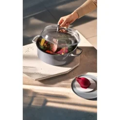 Töpfe | WMF Fusiontec Mineral Schmortopf mit Glasdeckel, 28 cm, Platinum