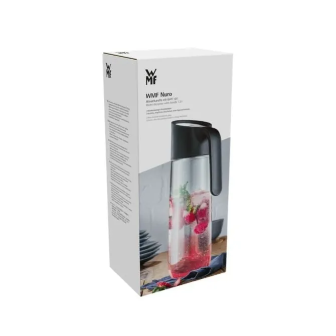 Gläser & Karaffen | WMF Nuro Wasserkaraffe mit Griff, 1 l, schwarz