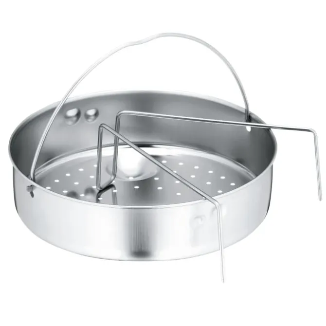 Schnellkochtöpfe | WMF Perfect One Pot Schnellkochtopf-Set mit Dampfgareinsatz, 22 cm, 4,5 und 3,0 Liter, stapelbar