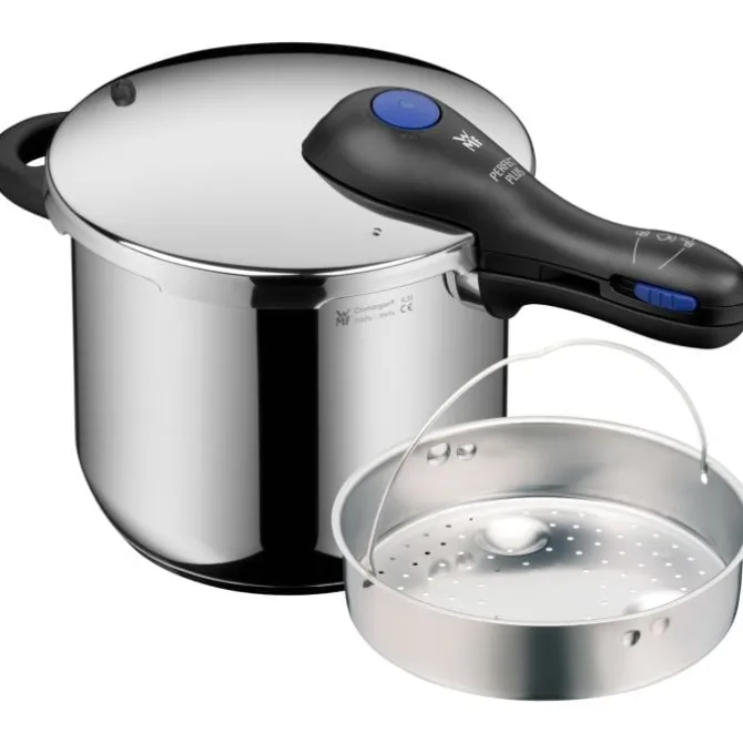 Schnellkochtöpfe | WMF Perfect Plus One Pot Schnellkochtopf mit Dampfgareinsatz, 22 cm, 6,5 Liter