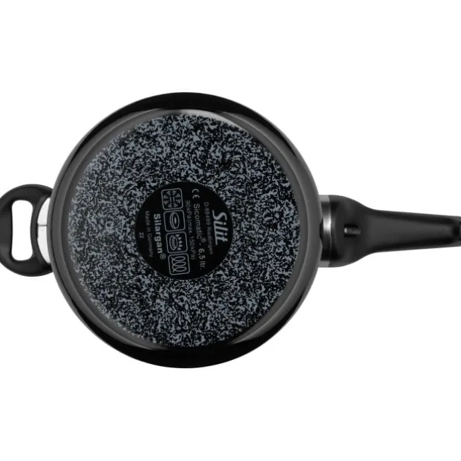 Schnellkochtöpfe | WMF Silit Silargan® Sicomatic t-Plus Schnellkochtopf-Set, 22 cm, 4,5 l und 3,0 l, Black