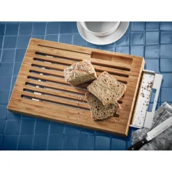 Küchenutensilien | WMF Smart Storage Brotschneidebrett mit Auffangschale Schneidebrett, 44 x 27 cm