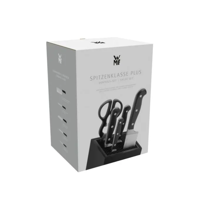 Küchenmesser | WMF Spitzenklasse Plus Messer-Vorteils-Set* mit FlexTec Messerblock, 6-teilig