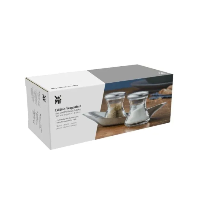 Würzen & Verfeinern | WMF Wagenfeld Salz- und Pfefferstreuer-Set, 3-teilig