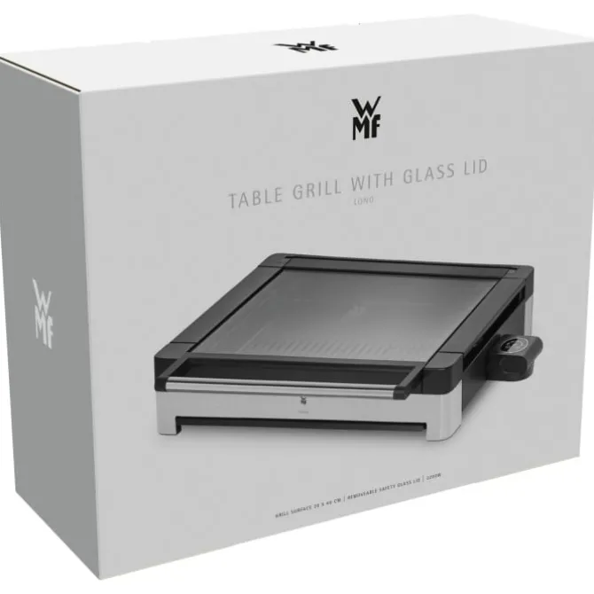 Grills & Zubehör | Gemeinsam Genießen | WMF Lono Tischgrill gerippt mit Glasdeckel